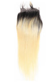 DIAMOND MINK STRAIGHT BLONDE W/ DARK ROOTS CLOSURES