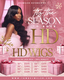 CHRISTMAS SALE: 13X6 HD LACE WIGS