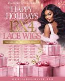 CHRISTMAS SALE: 13X4 TRANSPARENT LACE WIGS