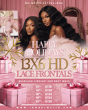 CHRISTMAS SALE: 13X6 HD LACE FRONTALS