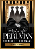 BLACK FRIDAY: MINK PERUVIAN BUNDLE DEALS WITH LACE CLOSURE